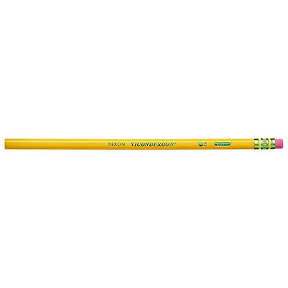 Ticonderoga Wood-Cased Pencils, Unsharpened, 2 HB Soft, Yellow, 12 Count