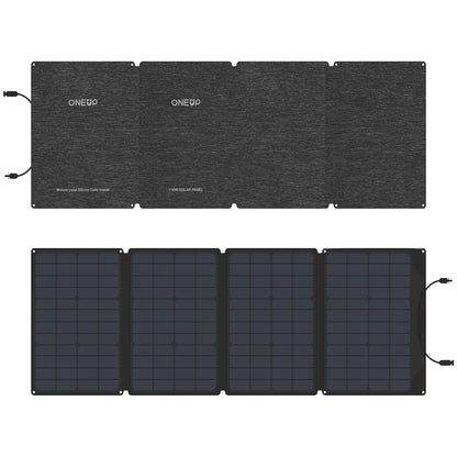 ONEUP 110W Portable Solar Panel for Power Station, Foldable Solar Charger with Adjustable Kickstand, Waterproof IP67 for Outdoor Camping,RV,off Grid System,Originating from EcoFlow