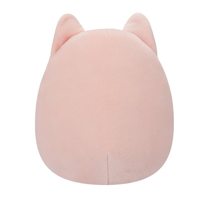 Squishmallows Official Plush 10 inch Laura the Pink Tabby Cat -Childs Ultra Soft Stuffed Plush Toy