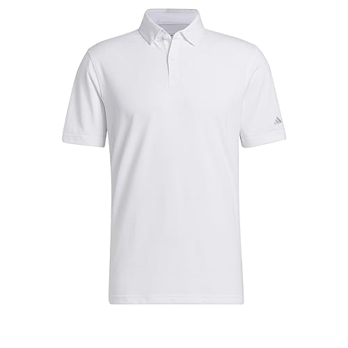 adidas Golf Men's Standard Go-to Polo Shirt, White Melange, Small