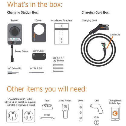 ChargePoint Home Flex Level 2 NEMA 14-50 Plug Electric Vehicle EV Charger