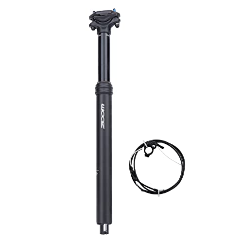 MEROCA Dropper Seatpost Mountain Bike Seatpost Bicycle Wire Control (Black 30.9*375mm External Wiring)