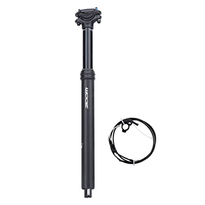 MEROCA Dropper Seatpost Mountain Bike Seatpost Bicycle Wire Control (Black 30.9*375mm External Wiring)
