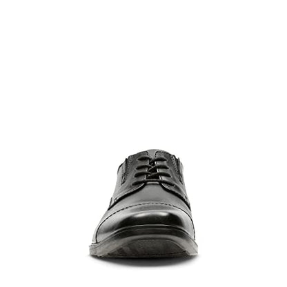 Clarks Men's Tilden Cap Oxford Shoe,Black Leather,10.5 M US