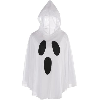 Ghost Poncho Women's Spirit Costume - Adult Size (1 Count) | Perfect Spooky Elegance for Parties & Gatherings,White