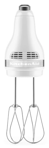 KitchenAid KHM512WH 5-Speed Ultra Power Hand Mixer, White, 8x7x5