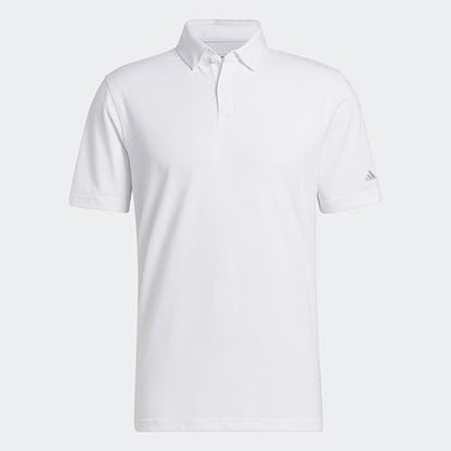 adidas Golf Men's Standard Go-to Polo Shirt, White Melange, Small