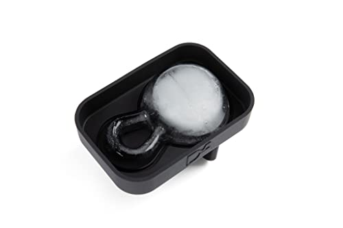 Kettlebell Whiskey Ice Cube Mold- Fun Shaped Silicone Mold for Leak Free Slow Melting Drink Ice - Ice for Cocktails, Mojitos, Juices, Soda and More-Microwave Safe, Dishwasher Safe, BPA Free