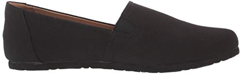 Amazon Essentials Women's Casual Slip-On Canvas Flat, Black, 8.5