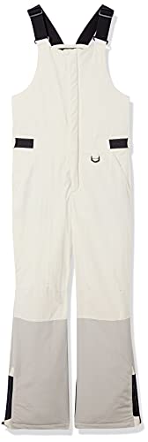 Amazon Essentials Men's Water-Resistant Insulated Snow Bib Overall, Grey Ivory Color Block, Large