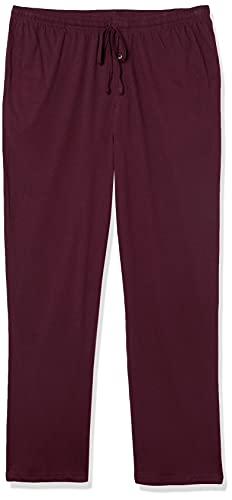 Amazon Essentials Men's Knit Pajama Pant, Burgundy, X-Large