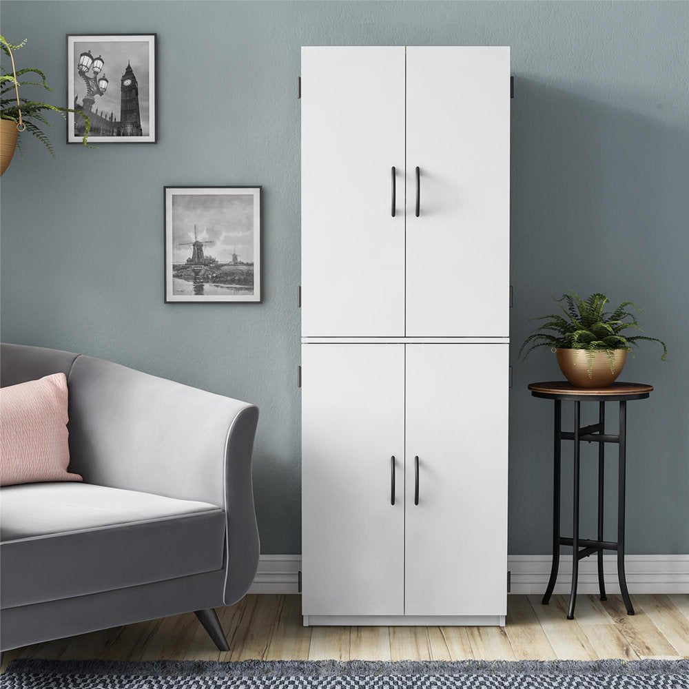 Mainstays 4-Door 5' Storage Cabinet, Dove Gray