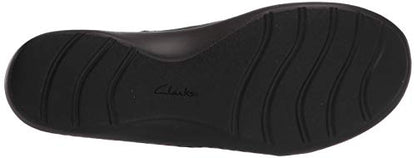 Clarks Women's Cora Poppy Loafer, Black Tumbled, 8.5