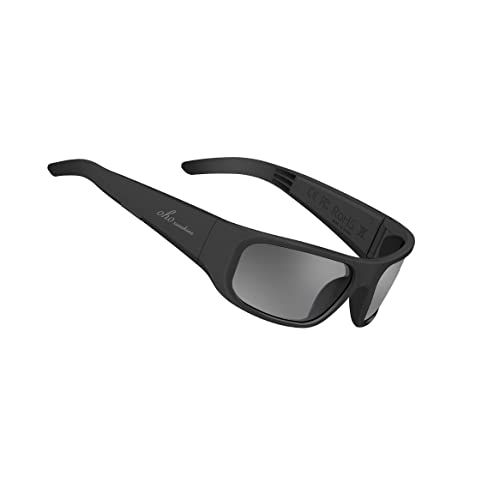 OhO Bluetooth Sunglasses,Voice Control and Open Ear Style Smart Glasses Listen Music and Calls with Volume UP and Down,Sport Audio Glasses IP44 Waterproof For Phone