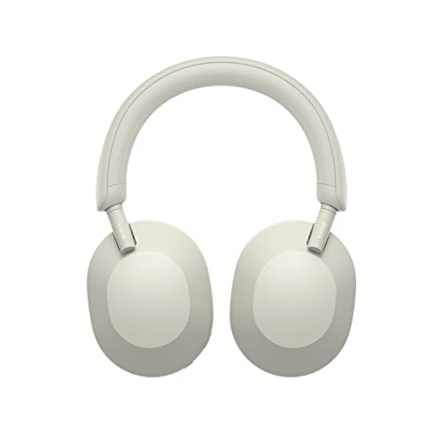 Sony WH-1000XM5 Wireless Industry Leading Headphones with Auto Noise Canceling Optimizer, Crystal Clear Hands-Free Calling, and Alexa Voice Control, Silver
