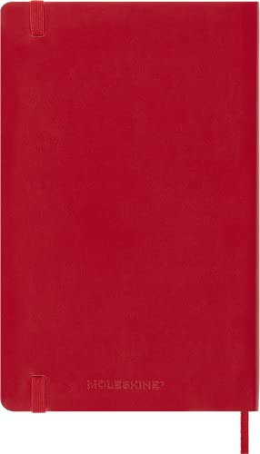 Moleskine 2023-2024 Weekly Planner, 18M, Large, Scarlet Red, Soft Cover (5 x 8.25)