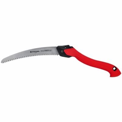 Corona Tools 10-Inch RazorTOOTH Folding Pruning Designed for Single Use | Curved Blade Hand Saw | Cuts Branches Up to 6" in Diameter | RS16150, Red