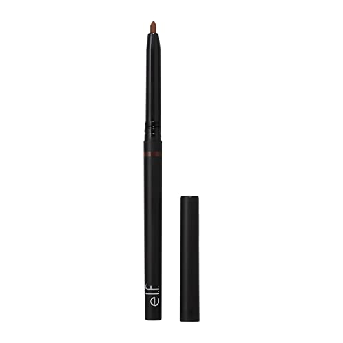 e.l.f., No Budge Retractable Eyeliner, Creamy, Ultra-Pigmented, Long Lasting, Enhances, Defines, Intensifies, Boldens, Brown, All-Day Wear, 0.006 Oz