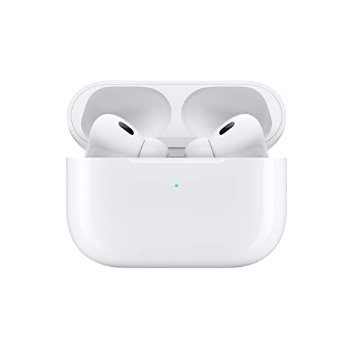 Apple AirPods Pro (2nd Gen) Wireless Earbuds, Up to 2X More Active Noise Cancelling, Adaptive Transparency, Personalized Spatial Audio MagSafe Charging Case (USB-C) Bluetooth Headphones for iPhone