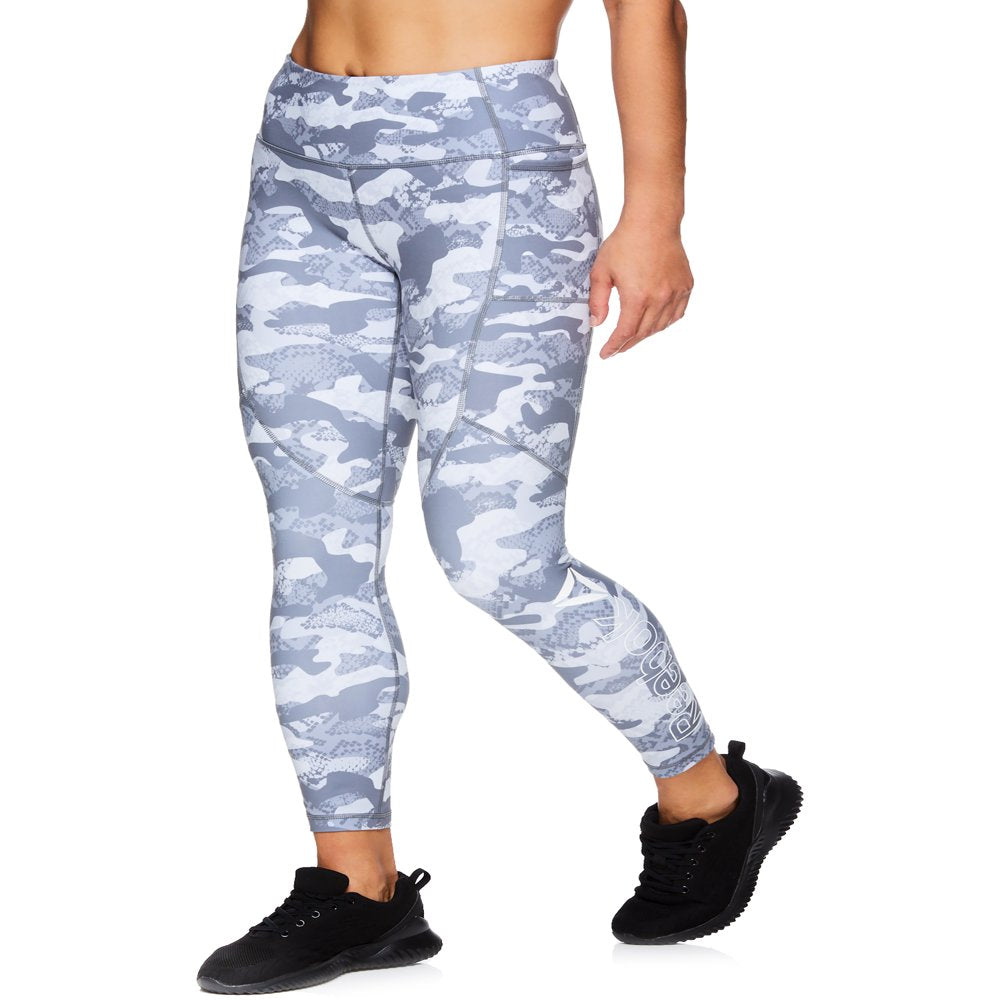 Reebok Women's Essential High Rise Printed Leggings With Side Pockets