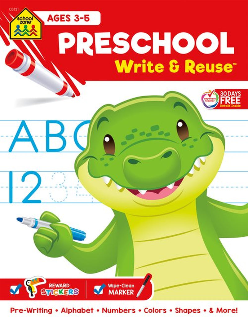 School Zone Preschool Write & Reuse Workbook (Other)