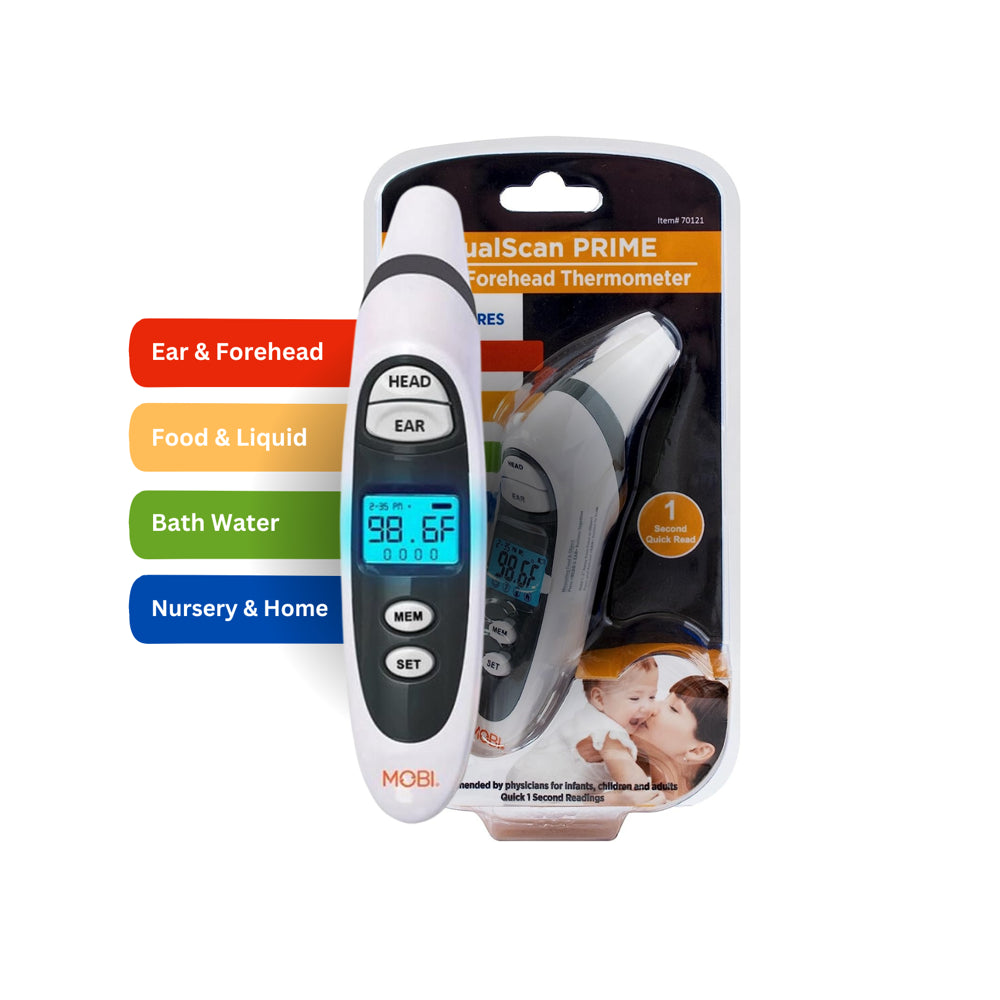 Dualscan Prime Ear & Forehead Thermometer with Food & Bottle Readings, Fever Thermometer, Object Thermometer, Baby Food Thermometer, Hsa Eligible/Approved, over 8 Million Sold