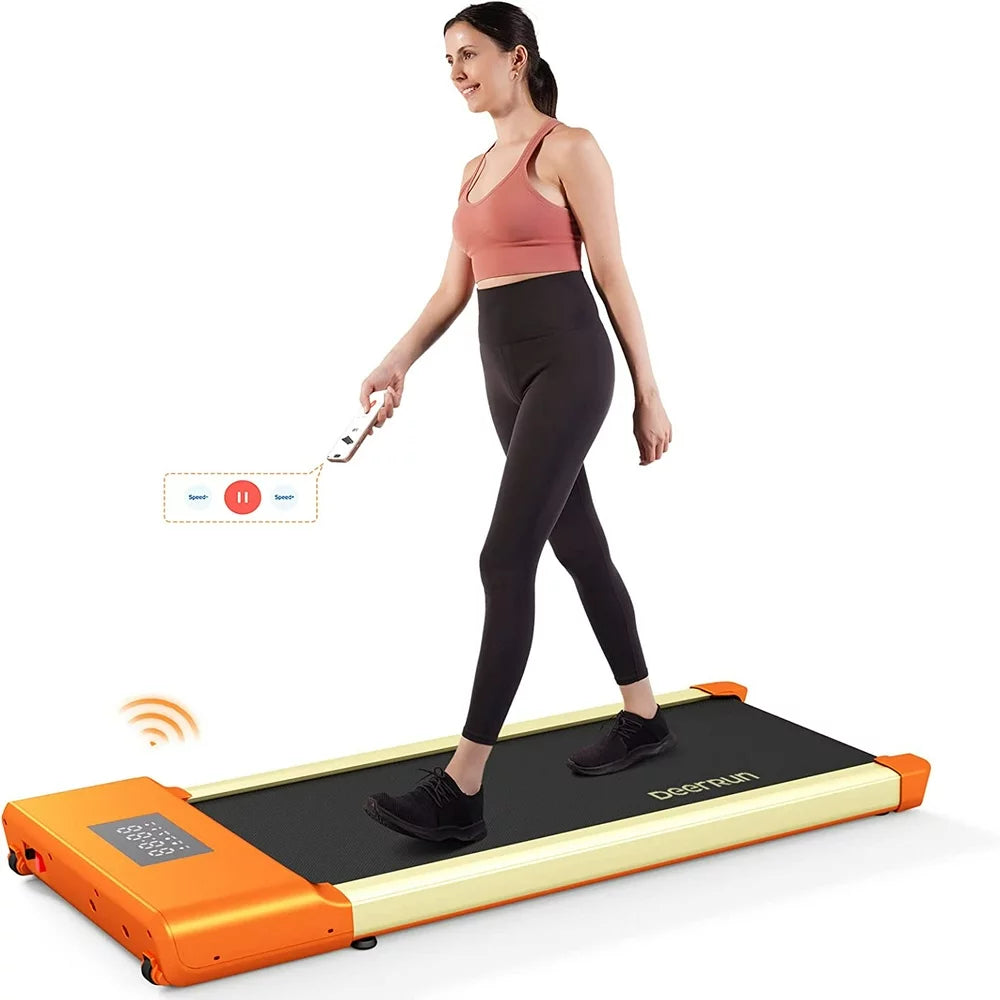  Walking Pad 300Lb, 40*16 Walking Area under Desk Treadmillwith Remote Control 2 in 1 Portable Walking Pad Treadmill for Home/Office(White)