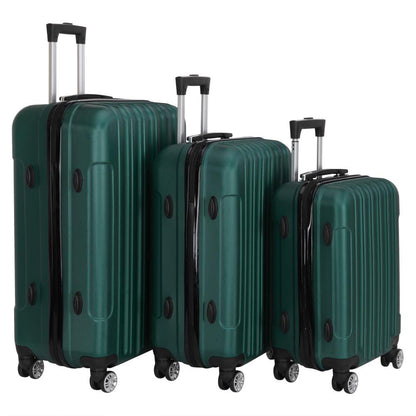 Zimtown 3-Piece Nested Spinner Suitcase Luggage Set with TSA Lock, Dark Green