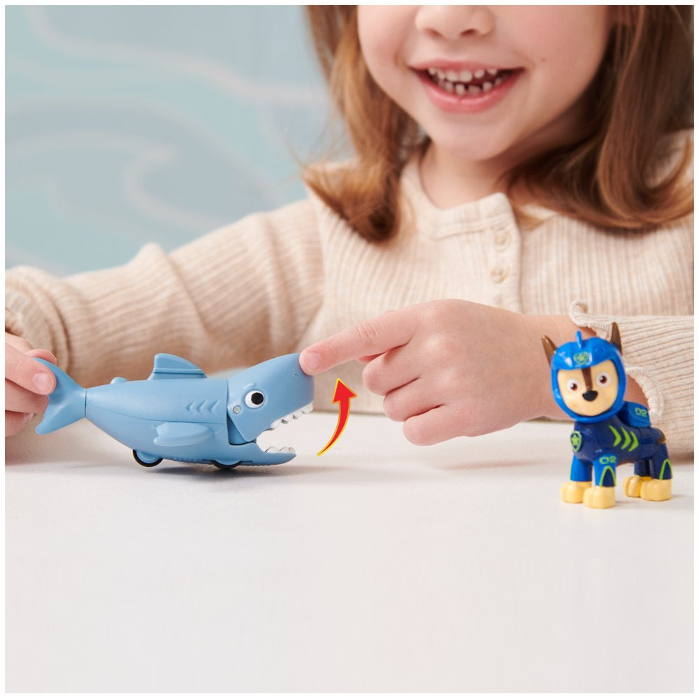 PAW Patrol, Aqua Pups Chase and Shark Action Figures for Kids Ages 3 and up