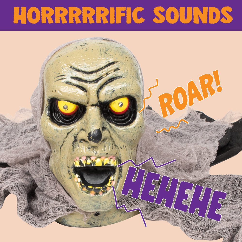 Halloween Décor Groundbreaker Zombie with Sound and Flashing Eyes for Yard Outdoor Decorations