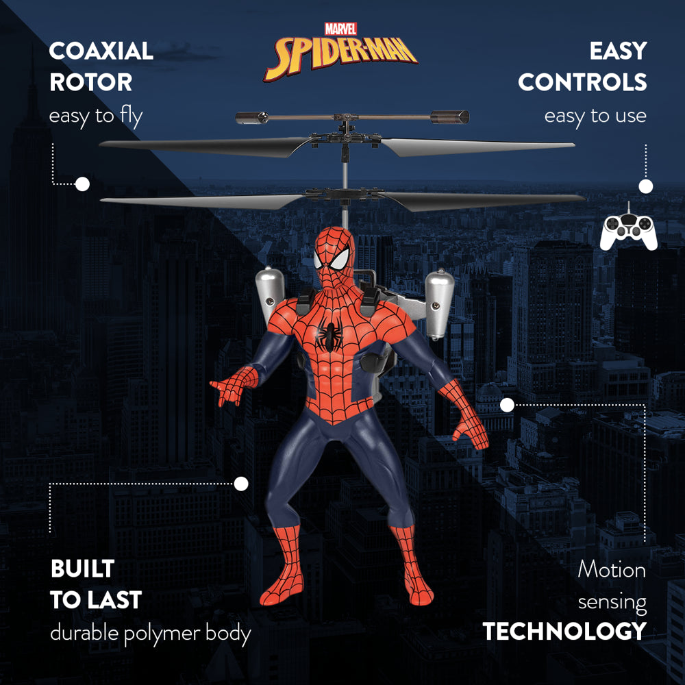 Marvel Spider-Man Flying Figure IR Helicopter