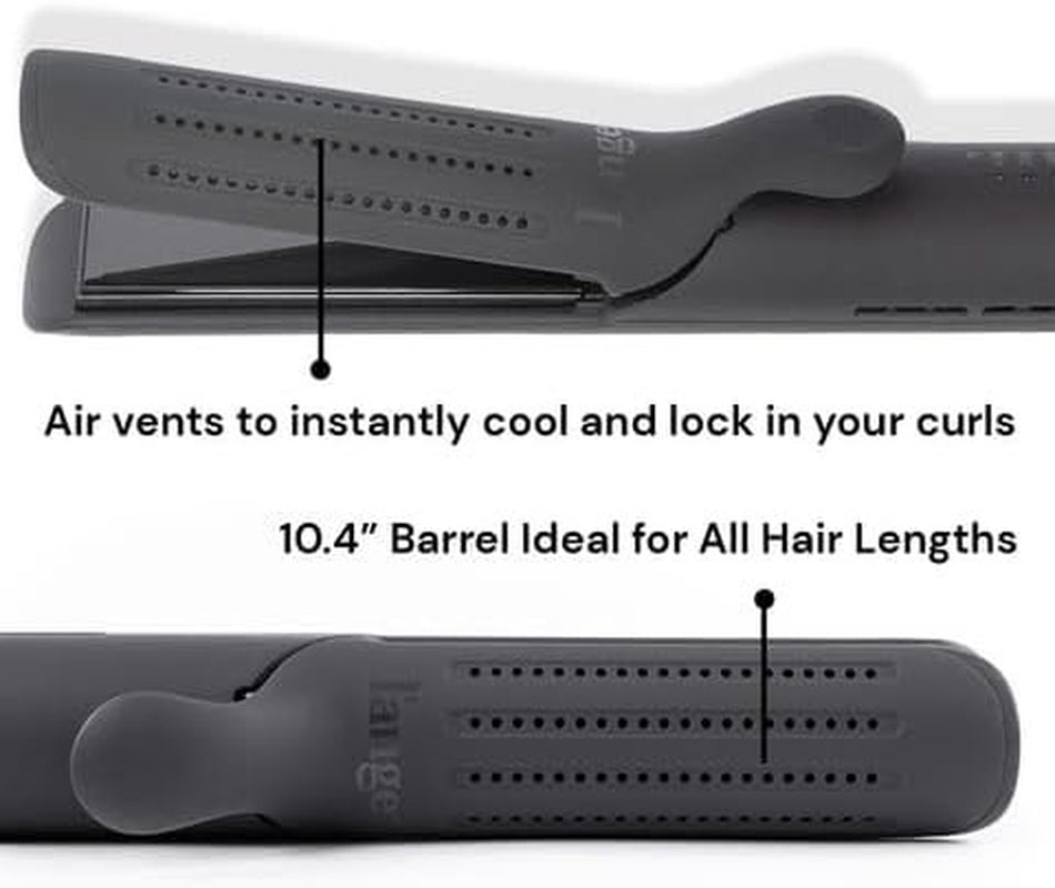 L'ANGE HAIR Le Duo 360° Airflow Styler | 2-in-1 Curling Wand & Titanium Flat Iron Hair Straightener | Professional Hair Curler with Cooling Air Vents | Dual Voltage & Adjustable Temp