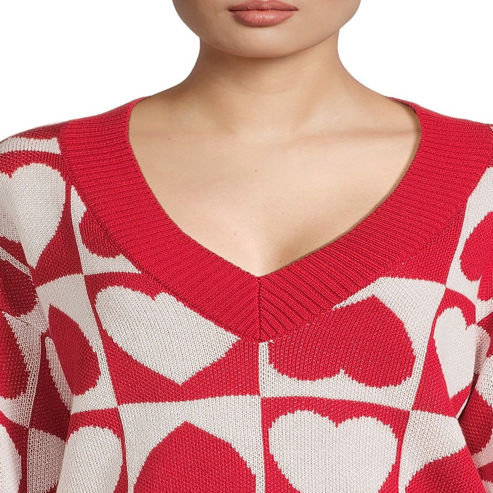 Madden NYC Juniors' Jacquard Graphic Sweater, Midweight, Sizes XS-3XL