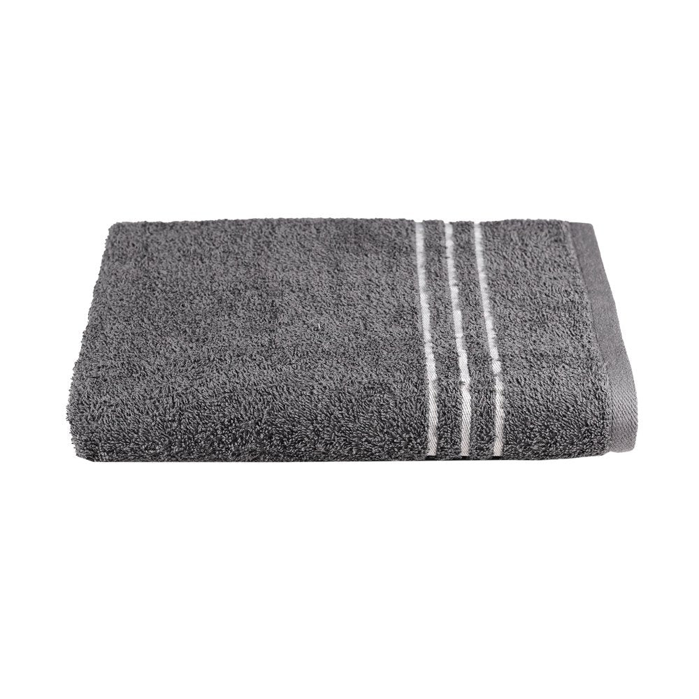 Mainstays Soft & Plush Cotton Adult Bath Towel, Gray