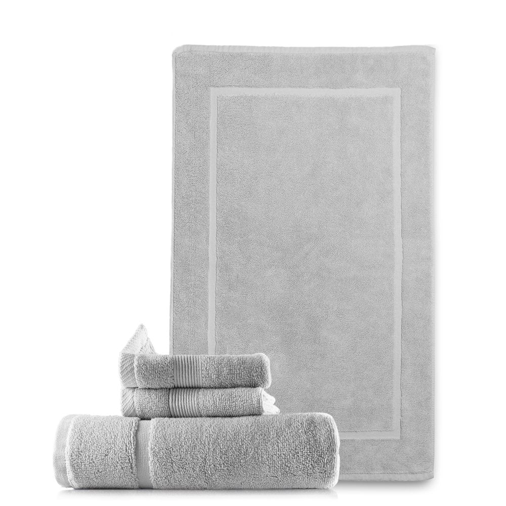  Bath Towel Collection, 100% Cotton Luxury Set of 12 Multipurpose Wash Cloths - Cream