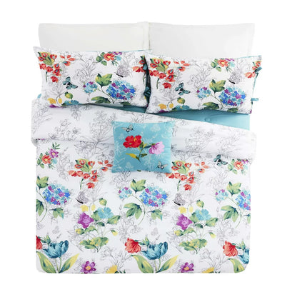 The Pioneer Woman White Cotton Eyelet 4-Piece Comforter Set, Full / Queen