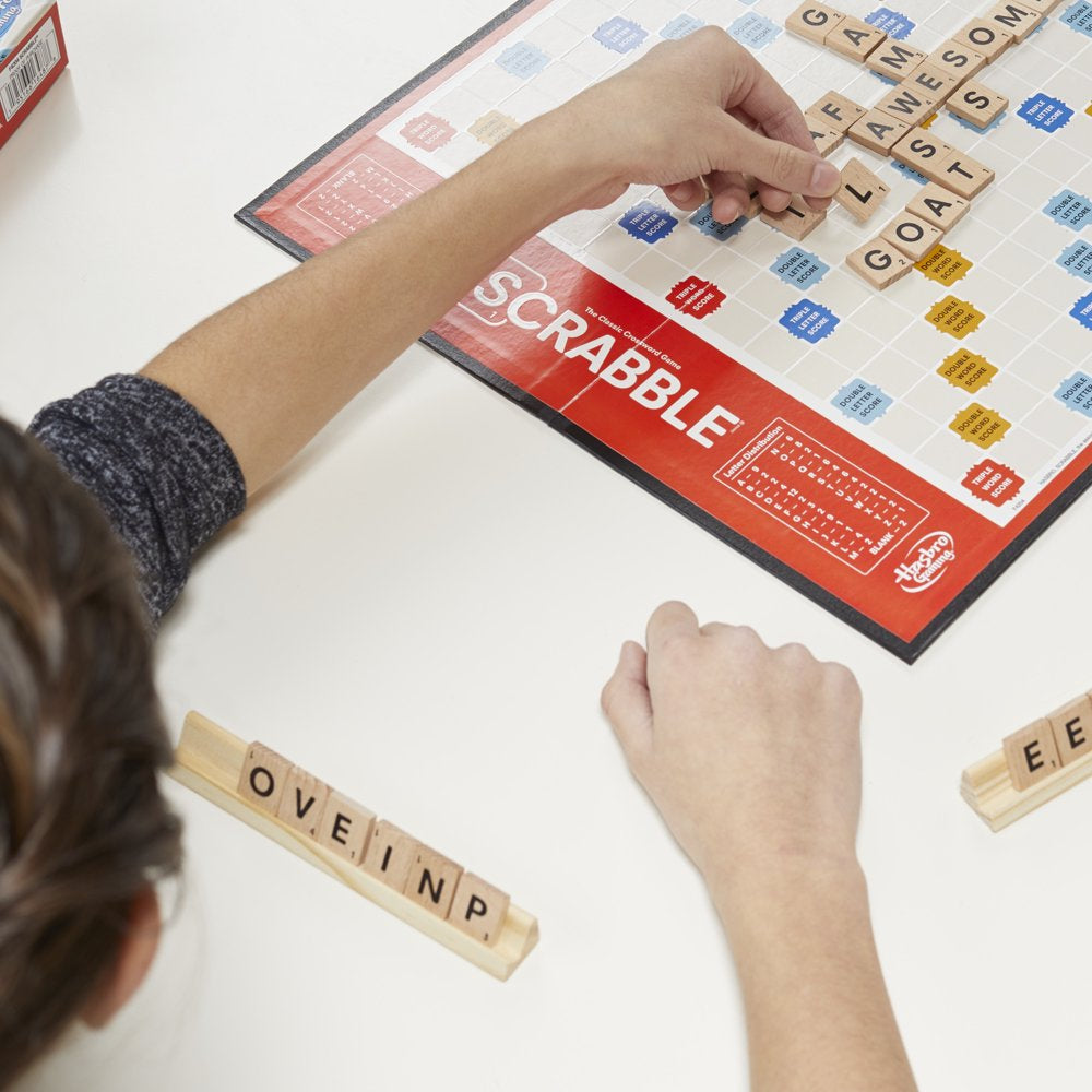 Scrabble Board Game, Classic Word Game For Kids Ages 8 and Up, Fun Family Game For 2-4 Players, The Classic Crossword