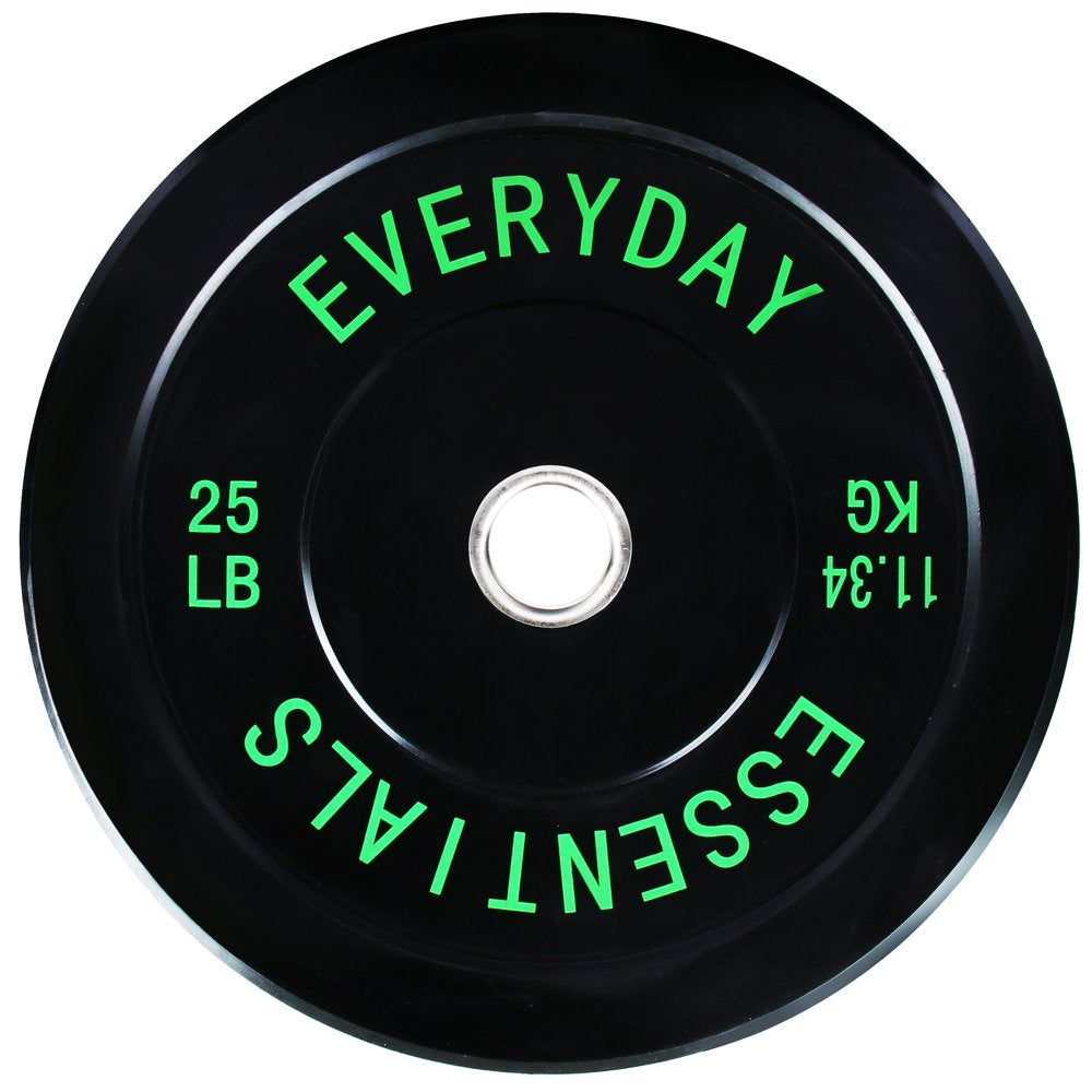 BalanceFrom Olympic Bumper Plate Weight Plate with Steel Hub, Black, 10 lbs Single