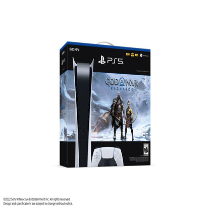 PlayStation 5 Digital Edition God of War Ragnarok Bundle + PlayStation 5 DualSense Wireless Controller – Gray Camouflage