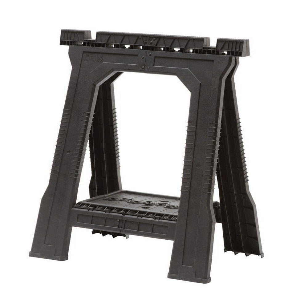  32" H x 22-1/2" W x 5" D Folding Sawhorse 800 lb. Black 1 pair