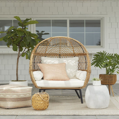 Better Homes & Gardens Ventura Boho Stationary Wicker Egg Chair