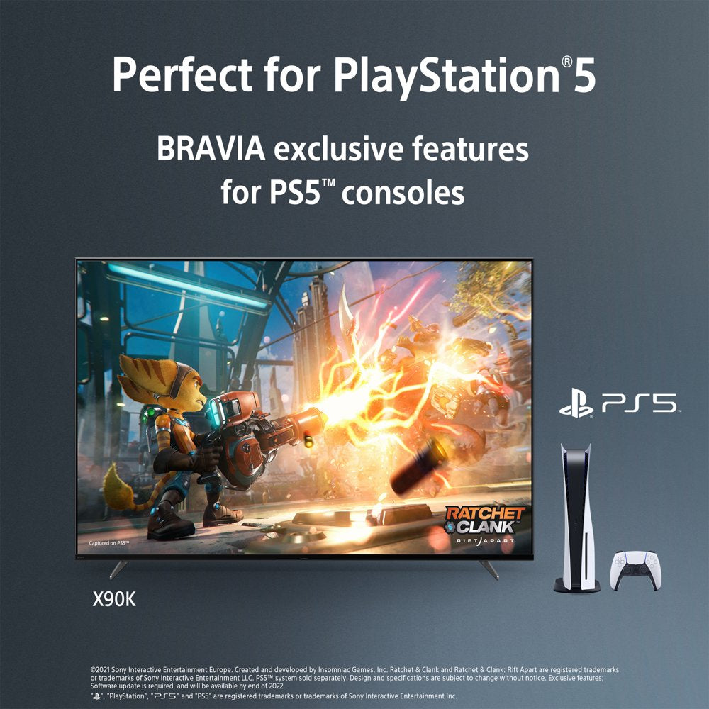 Sony 75” Class BRAVIA XR X90K 4K HDR Full Array LED with Smart Google TV XR75X90K (New)