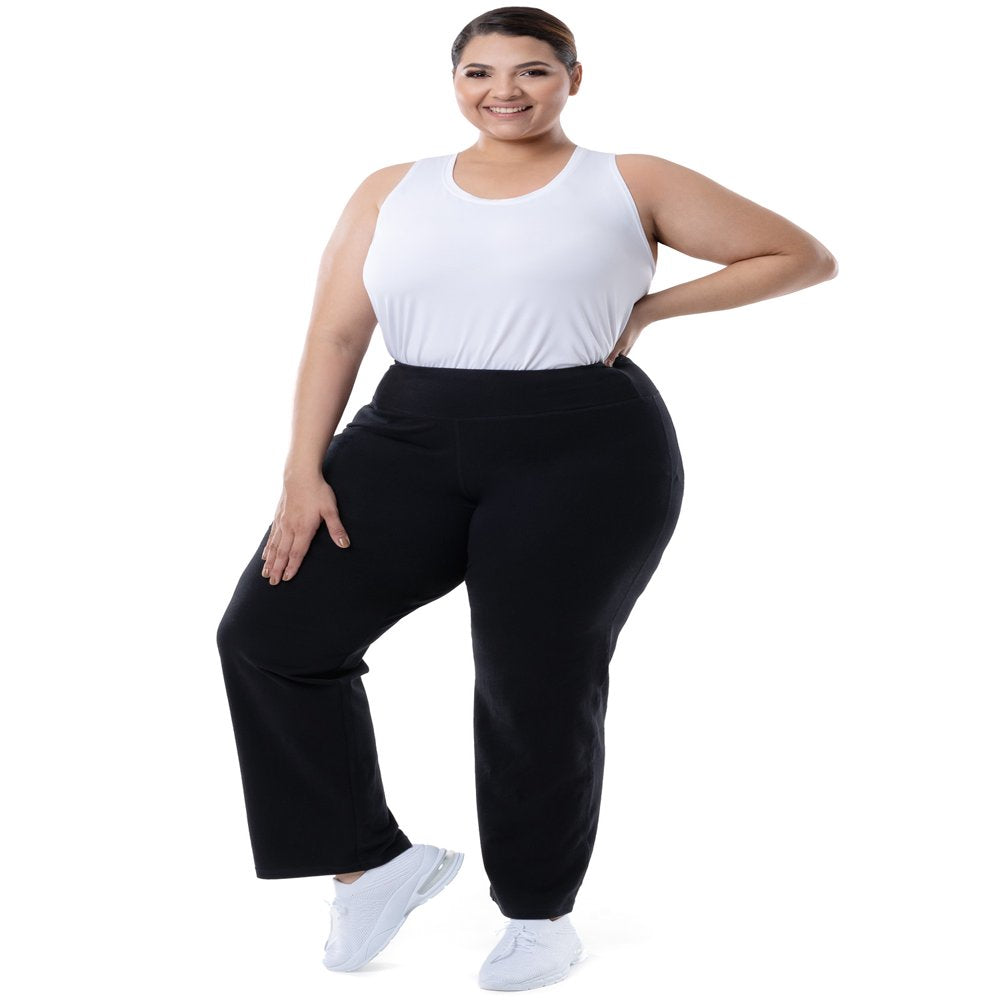  Women'S plus Size Core Active Relaxed Fit Pants, 2-Pack