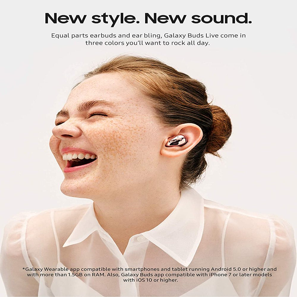 Restored Samsung SM-R180NZNAXAR True Wireless Earbuds w/Active Noise Cancelling Buds Live, Mystic Bronze (Refurbished)