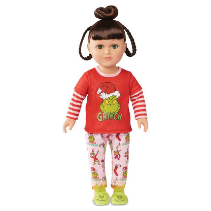 My Life As Poseable Grinch Sleepover 18 inch Doll, Brunette Hair, Green Eyes