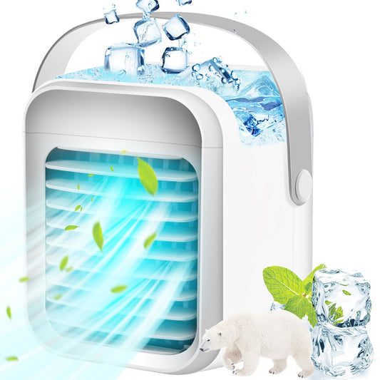 TINGOR Blast Portable Air Cooler, Personal Evaporative Air Conditioner Fan with 3 Speeds and 7 Color Night Light Waterbox, Air Circulator Humidifier for Home, Office, Room, Dorm