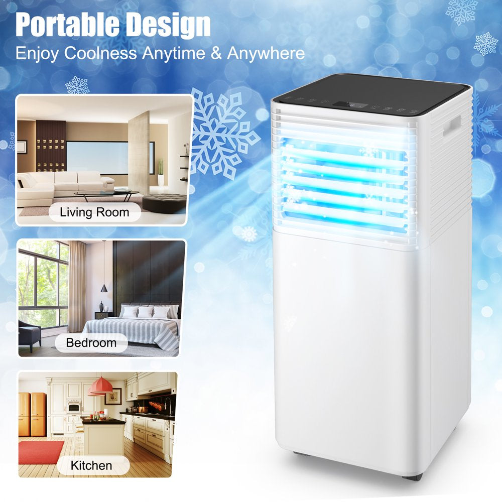 Costway 6000 BTU (10000 BTU ASHRAE) Portable Air Conditioner 3-In-1 Air Cooler W/Dehumidifier & Fan Mode