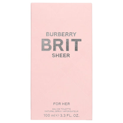 Burberry Brit Sheer Eau De Toilette Spray, Perfume for Women, 3.3 Oz