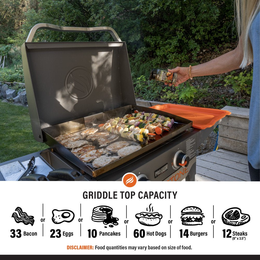 Blackstone Pro Series 2 Burner 22" Propane Pedestal Griddle with Hood