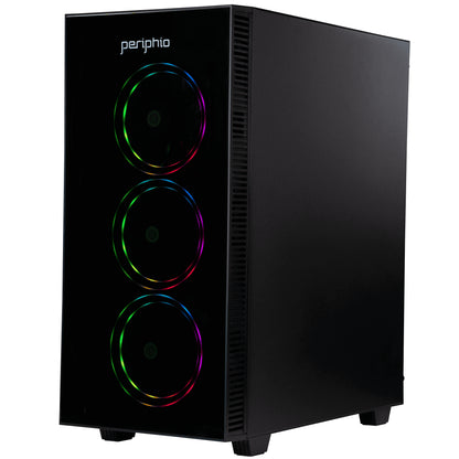 Periphio Terra Prebuilt Gaming PC | AMD Ryzen 5 4600G (4.2GHz Turbo) | Radeon Vega 7 Graphics | 1TB M.2 NVMe SSD | 16GB DDR4 RAM | Windows 10 Gaming Desktop Computer | WiFi + BT